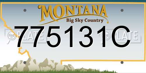 775131C Montana License Plate