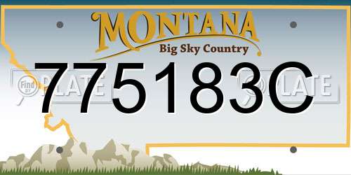 775183C Montana License Plate