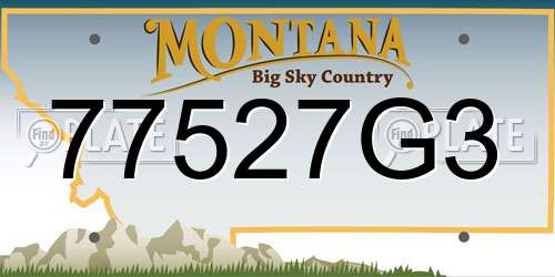 77527G3 Montana License Plate