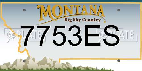 7753ES Montana License Plate