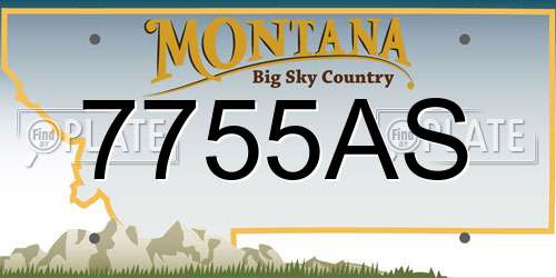 7755AS Montana License Plate
