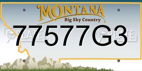 77577G3 Montana License Plate