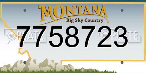 7758723 Montana License Plate