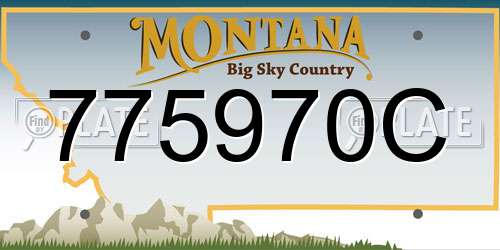 775970C Montana License Plate