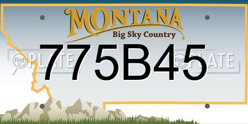 775B45 Montana License Plate
