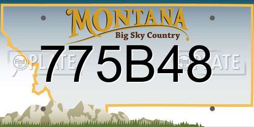 775B48 Montana License Plate