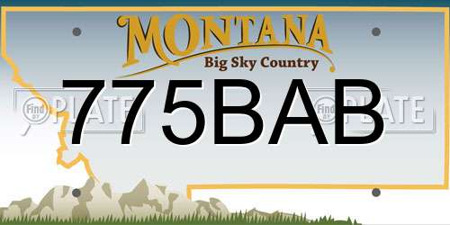 775BAB Montana License Plate