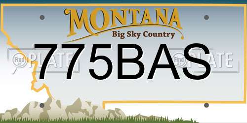 775BAS Montana License Plate