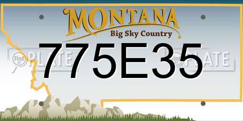 775E35 Montana License Plate
