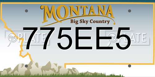 775EE5 Montana License Plate