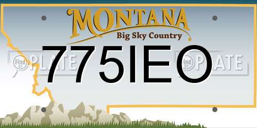 775IEO Montana License Plate