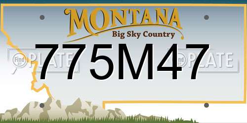 775M47 Montana License Plate