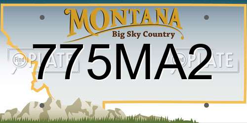 775MA2 Montana License Plate