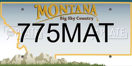 775MAT Montana License Plate
