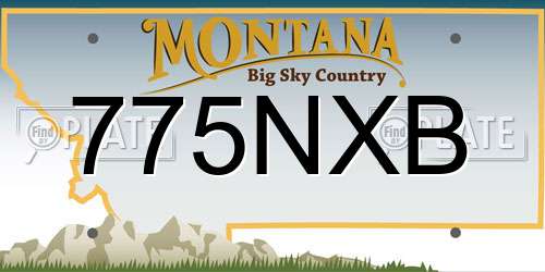 775NXB Montana License Plate