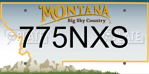 775NXS Montana License Plate