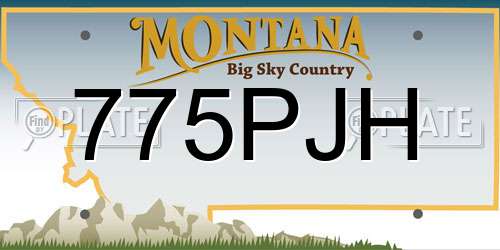 775PJH Montana License Plate