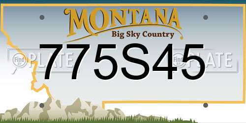 775S45 Montana License Plate
