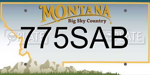 775SAB Montana License Plate