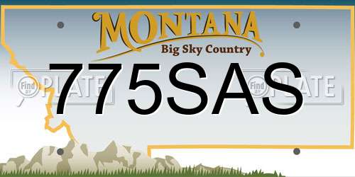 775SAS Montana License Plate