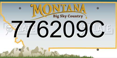 776209C Montana License Plate