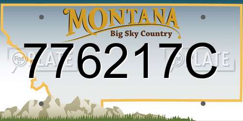 776217C Montana License Plate
