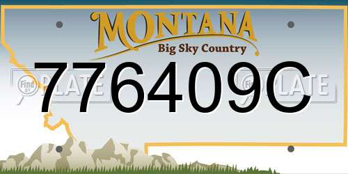 776409C Montana License Plate