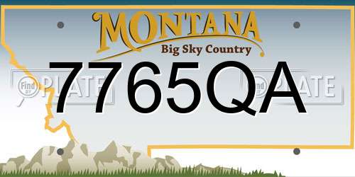7765QA Montana License Plate