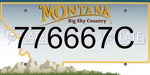 776667C Montana License Plate