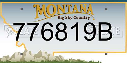 776819B Montana License Plate