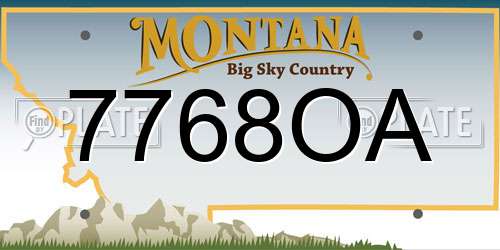 7768OA Montana License Plate