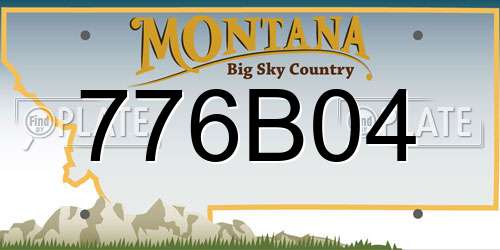 776B04 Montana License Plate