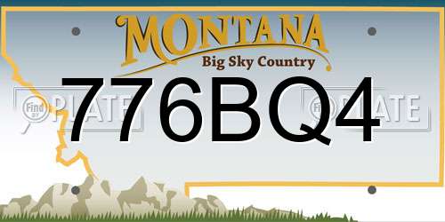 776BQ4 Montana License Plate