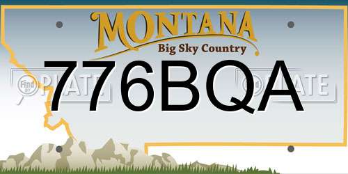 776BQA Montana License Plate