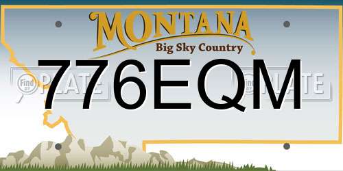776EQM Montana License Plate