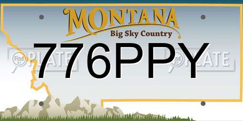 776PPY Montana License Plate