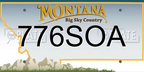776SOA Montana License Plate