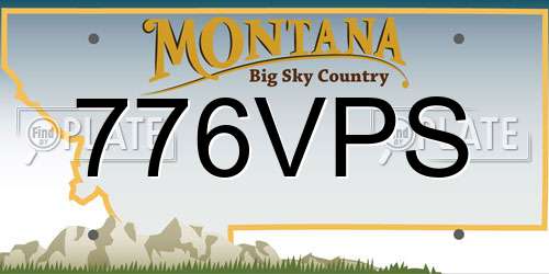776VPS Montana License Plate