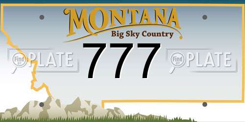 777 Montana License Plate