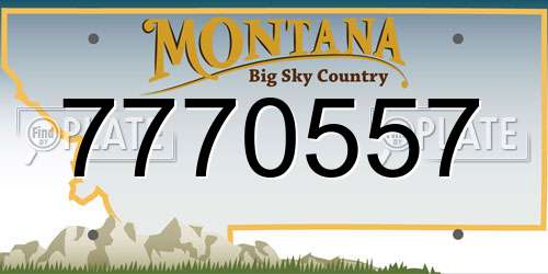 7770557 Montana License Plate