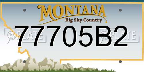 77705B2 Montana License Plate