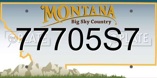 77705S7 Montana License Plate