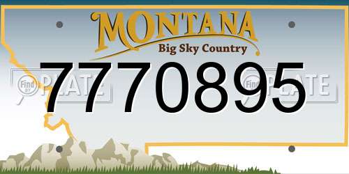 7770895 Montana License Plate
