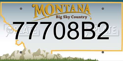 77708B2 Montana License Plate