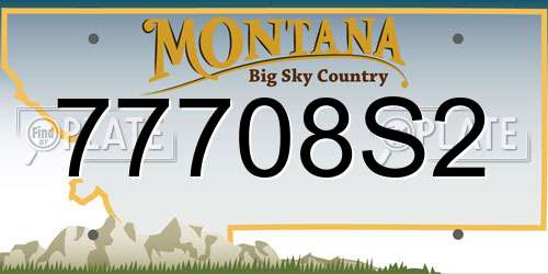 77708S2 Montana License Plate