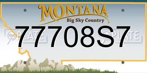 77708S7 Montana License Plate