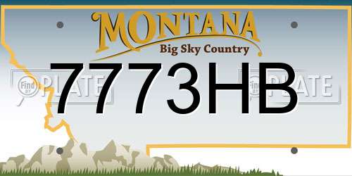 7773HB Montana License Plate