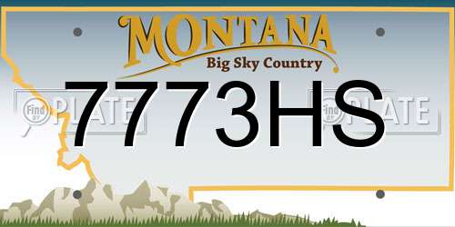7773HS Montana License Plate
