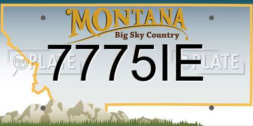 7775IE Montana License Plate