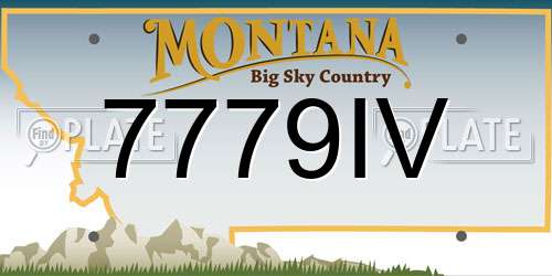 7779IV Montana License Plate